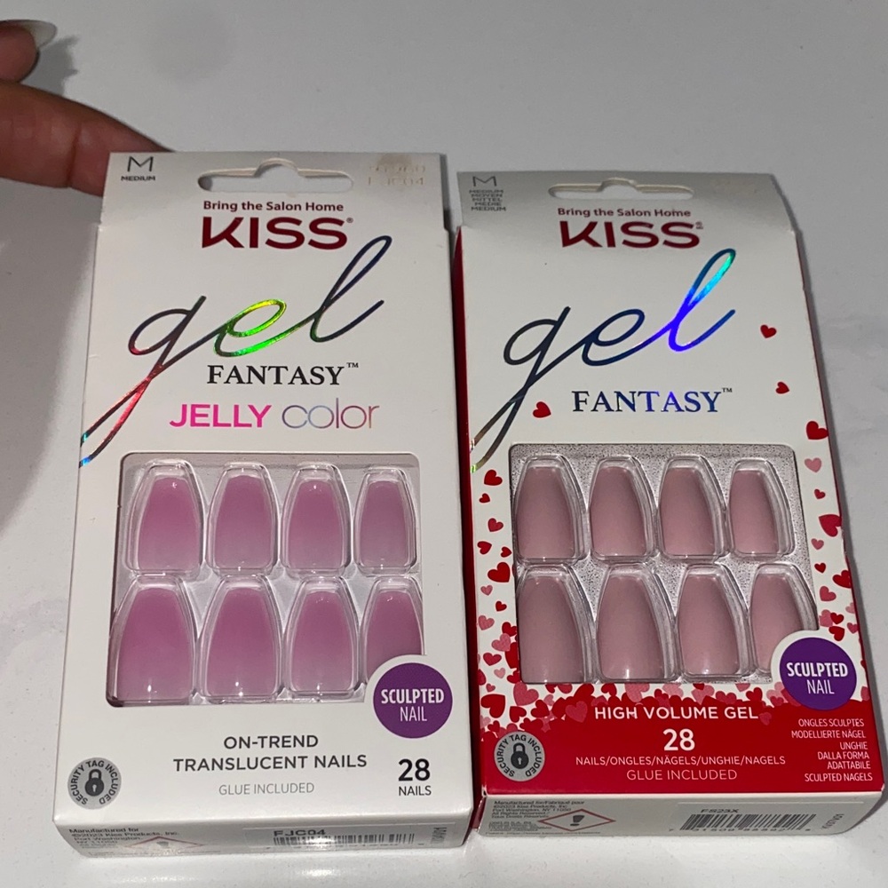 KISS Gel Fantasy Jelly Color Nails - Purple and Pink